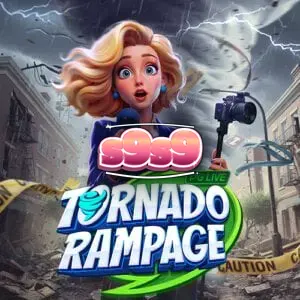 Tampilan visual grid unik pada slot Tornado Rampage